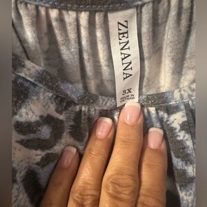 Blue cheetah print jumper